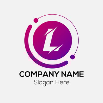 Abstract L letter modern initial lettermarks logo design vector