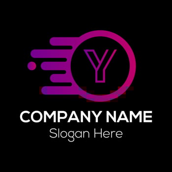Fast Logo On Letter Y Template. Fast Logo On Y Letter, Initial Fast and Speed Sign Concept Template vector