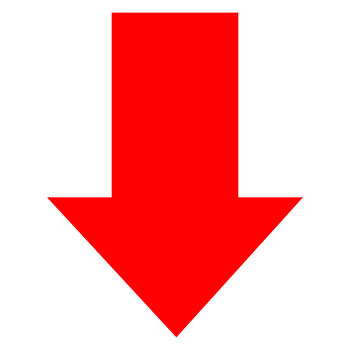 Red Directional Arrow on Transparent Background png