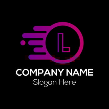 Fast Logo On Letter L Template. Fast Logo On L Letter, Initial Fast and Speed Sign Concept Template vector