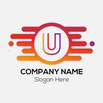 Abstract U letter modern initial lettermarks logo design vector