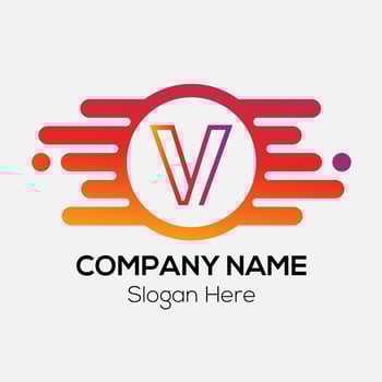 Abstract V letter modern initial lettermarks logo design vector