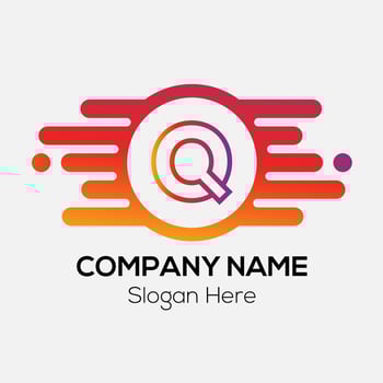 Abstract Q letter modern initial lettermarks logo design vector