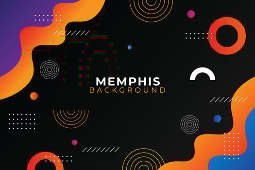 geometric memphis background vector