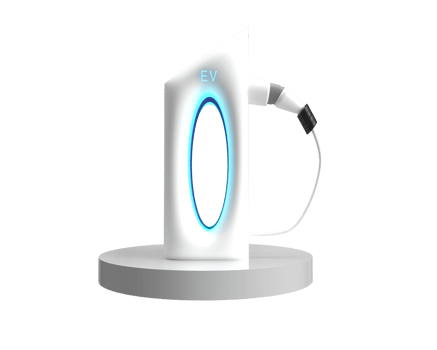 Station ev charger battery vehicle electric technology green blue clean color environment natural hybrid automobile alternative fuel industry business gas energy power transportation future.3d render png