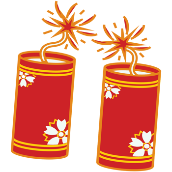 Chinese New Year Illustration Firework png