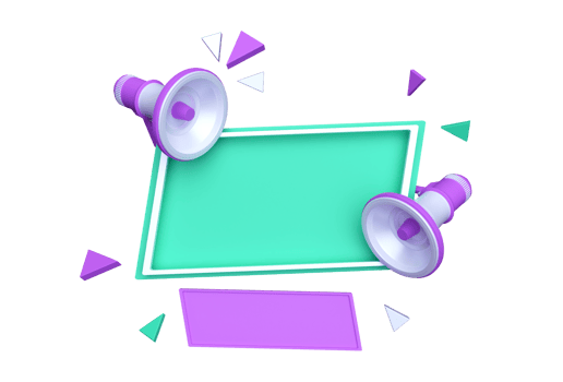 3d render minimalist megaphone. 3d Render Illustration. png