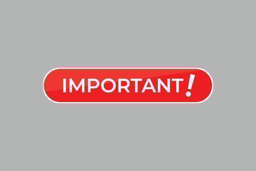 Important sign with attention caution mark Vector element