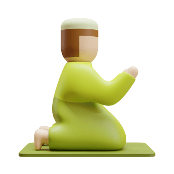 Ramadan Pray 3D Render Element 03 png