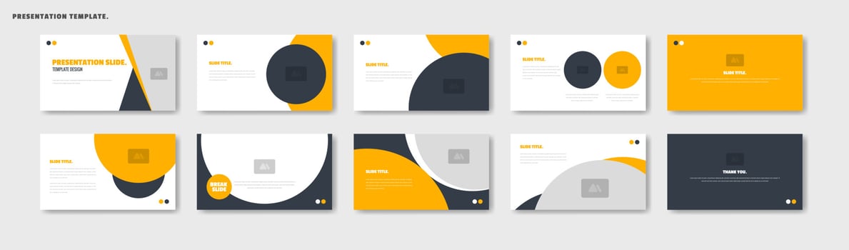 Business presentation template design. Minimalis, modern and keynote vector illustration