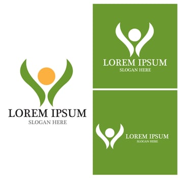 Nature leaf icon and symbol template vector