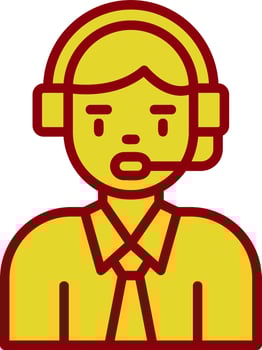 Call Agent Vector Icon Design