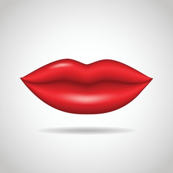 Realistic 3d women lips vector illustration