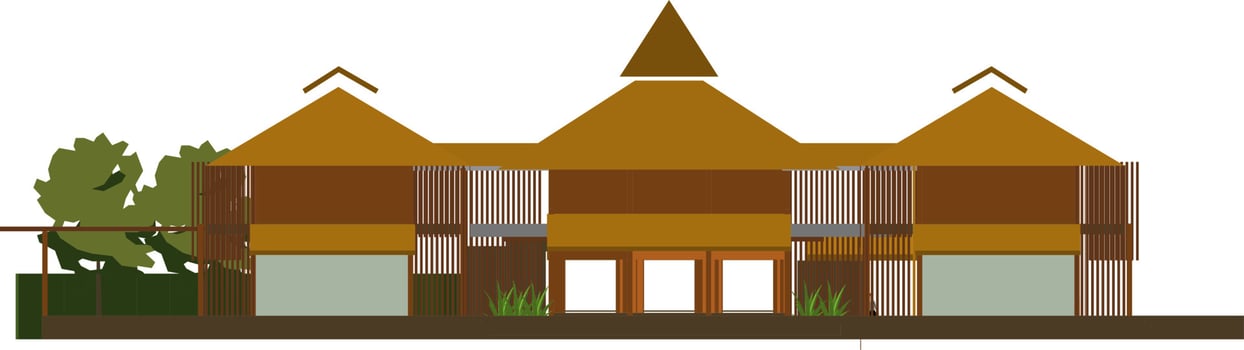 3D illustration of building project vector