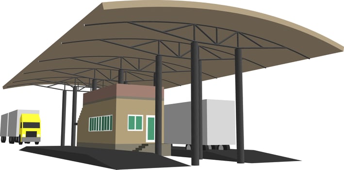 3D illustration of building project vector