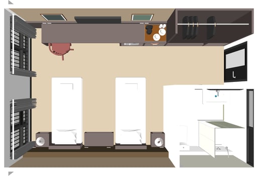 3D illustration of building project vector