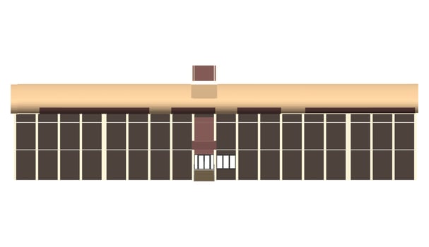 3D illustration of building project vector