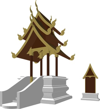 3D illustration of building project vector