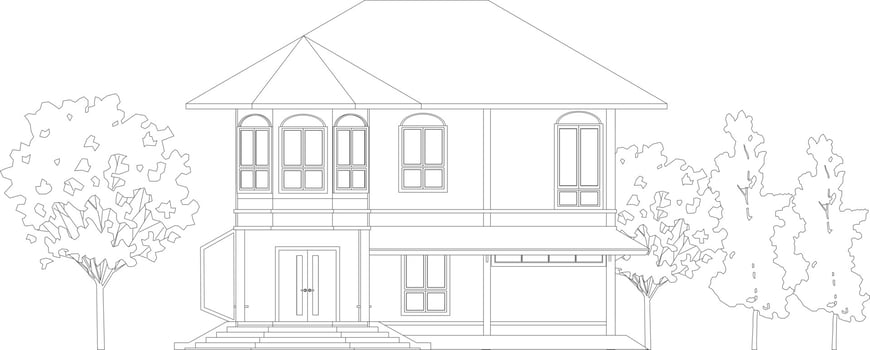 3D illustration of building project vector