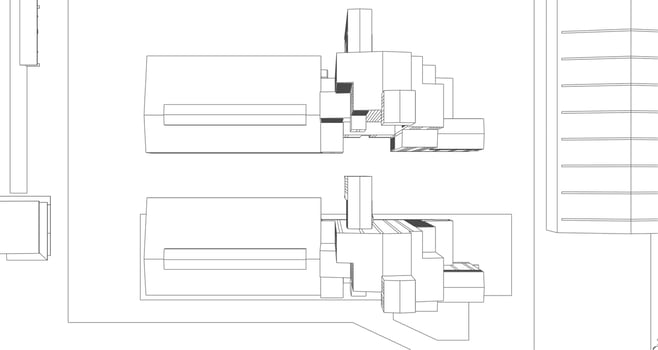 3D illustration of building project vector