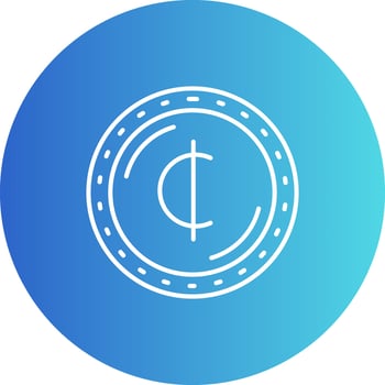 Cedis Currency Vector Icon