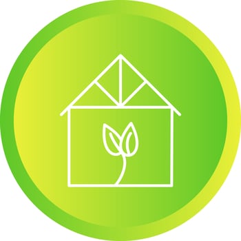 Green House Vector Icon