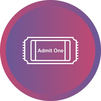 Movie Ticket Vector Icon