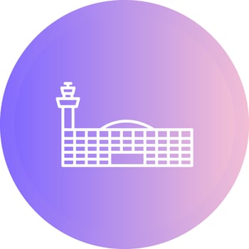 Airport Building Vector Icon