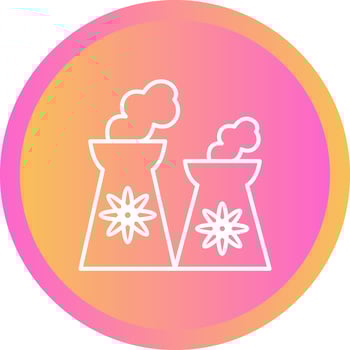 Nuclear Plant Vector Icon