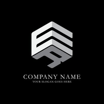 ER hexagonal letter Logo Inspiration, E and R combination logo vector with hexagonal idea