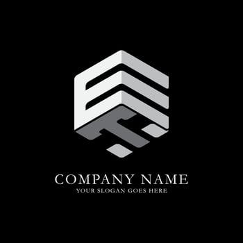 ET hexagonal letter Logo Inspiration, E and T combination logo vector with hexagonal idea