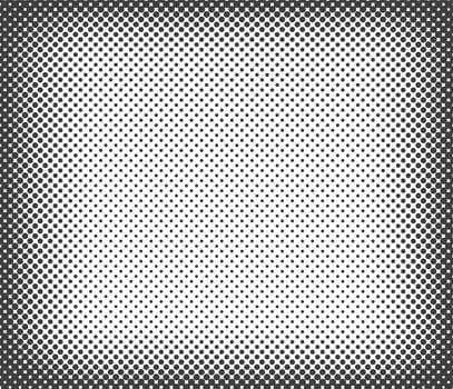 Halftone dotted background. Overlay square frame. Vector illustration