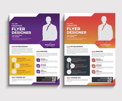 corporate business flyer template design vector