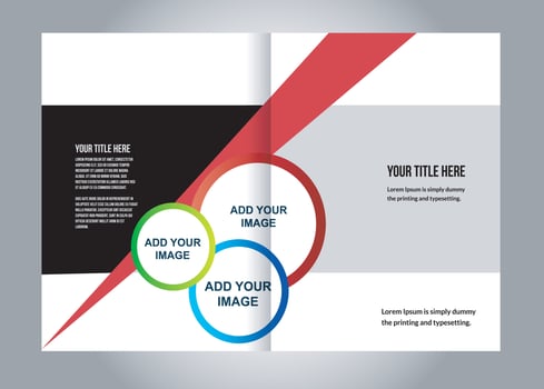 Professional business flyer, corporate brochure design template vector