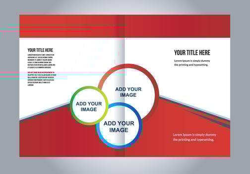 Professional business flyer, corporate brochure design template, bi fold vector