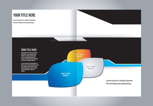 Professional business flyer, corporate brochure design template vector