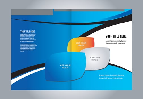 Corporate Business bi-fold Brochure Design Bundle vector