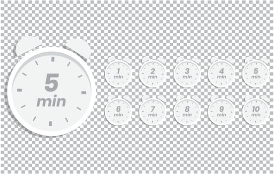 Time countdown vector art, icons and graphics with isolated background