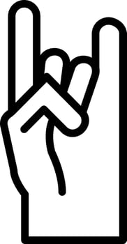 Sign Language Vector Icon Design