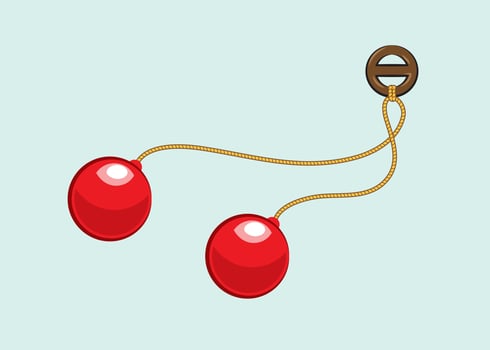 children's toy called Lato-lato games, games trending children, a lato-lato game, Vector Illustration Lato-lato games