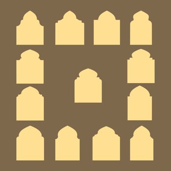 Set of islamic frame vector