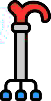 Walking Stick Vector Icon Design