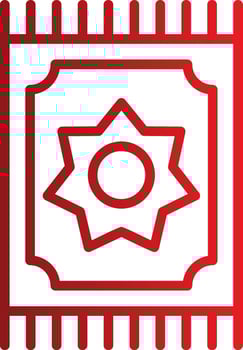 Prayer Mat Vector Icon