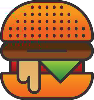 Burger Vector Icon Design