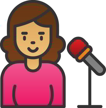 Host Woman Vector Icon Design