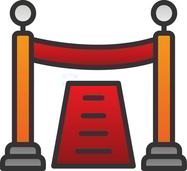 Red Carpet Vector Icon Design
