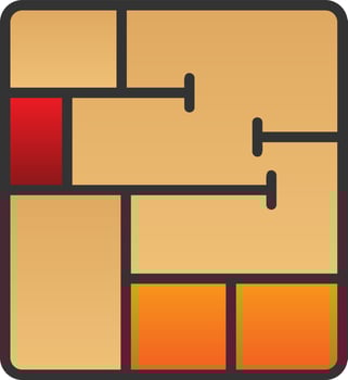 Floor Plan Vector Icon Design