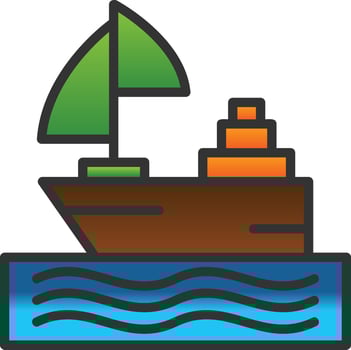 Boat Vector Icon Design