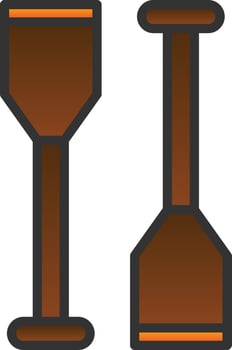 Oars Vector Icon Design
