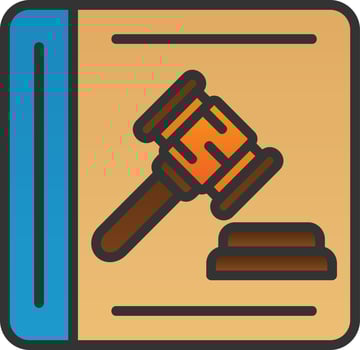 Law Book Vector Icon Design